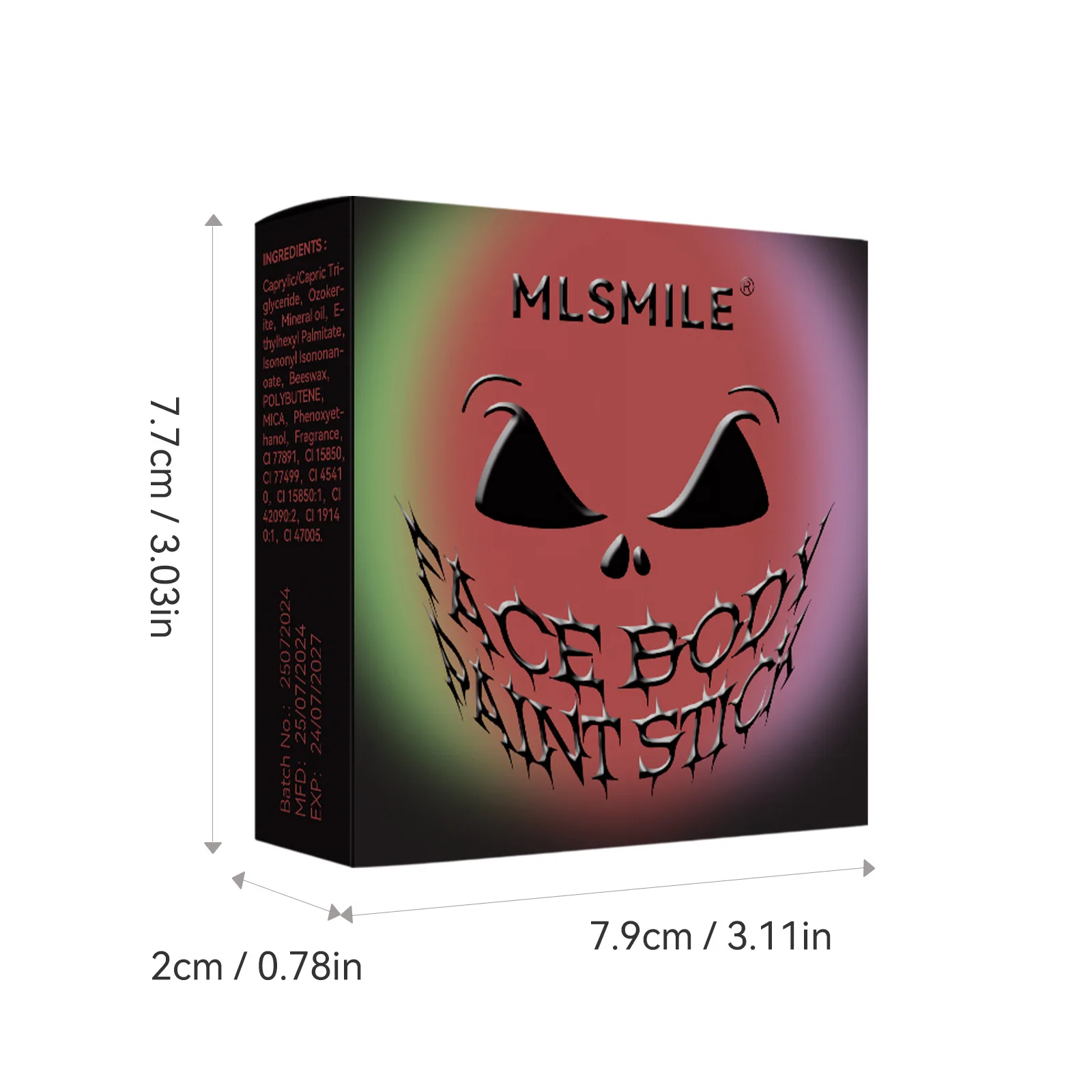 MLSMILE8 kleur Halloween lippenstift zwart en wit rood gemakkelijk te kleuren schminken pak vampier make-up