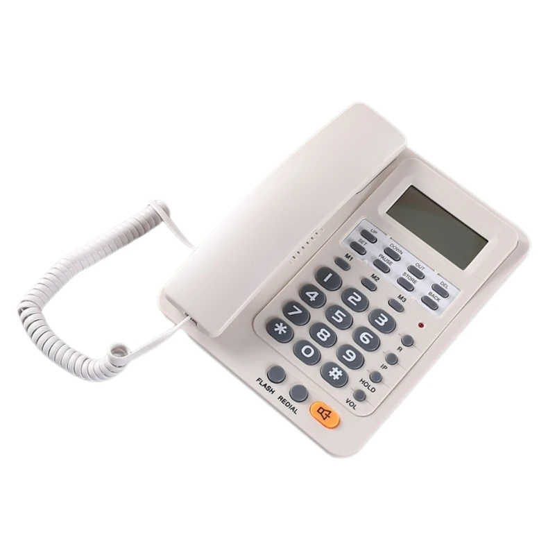 Desktop Corded Telephones, Landline Phones with Big Buttons, CallerID Display, Phone Calls Record Checking for Home Dropship