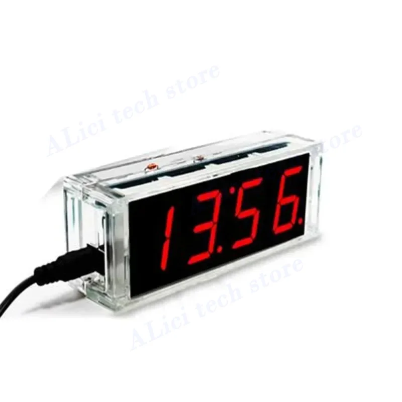 DIY Digital Clock Kit Display Date Week Temperature Alarm DS1302 Soldering Project Learning Practice Solder Diy Electronic Kit