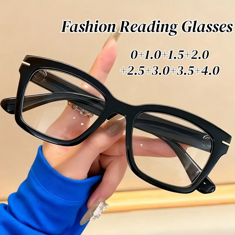 

Stylish Leopard Printed Women's Reading Glasses Trendy Vintage Large Frame Eyeglasses Unisex Men Fashionale Presbyopia