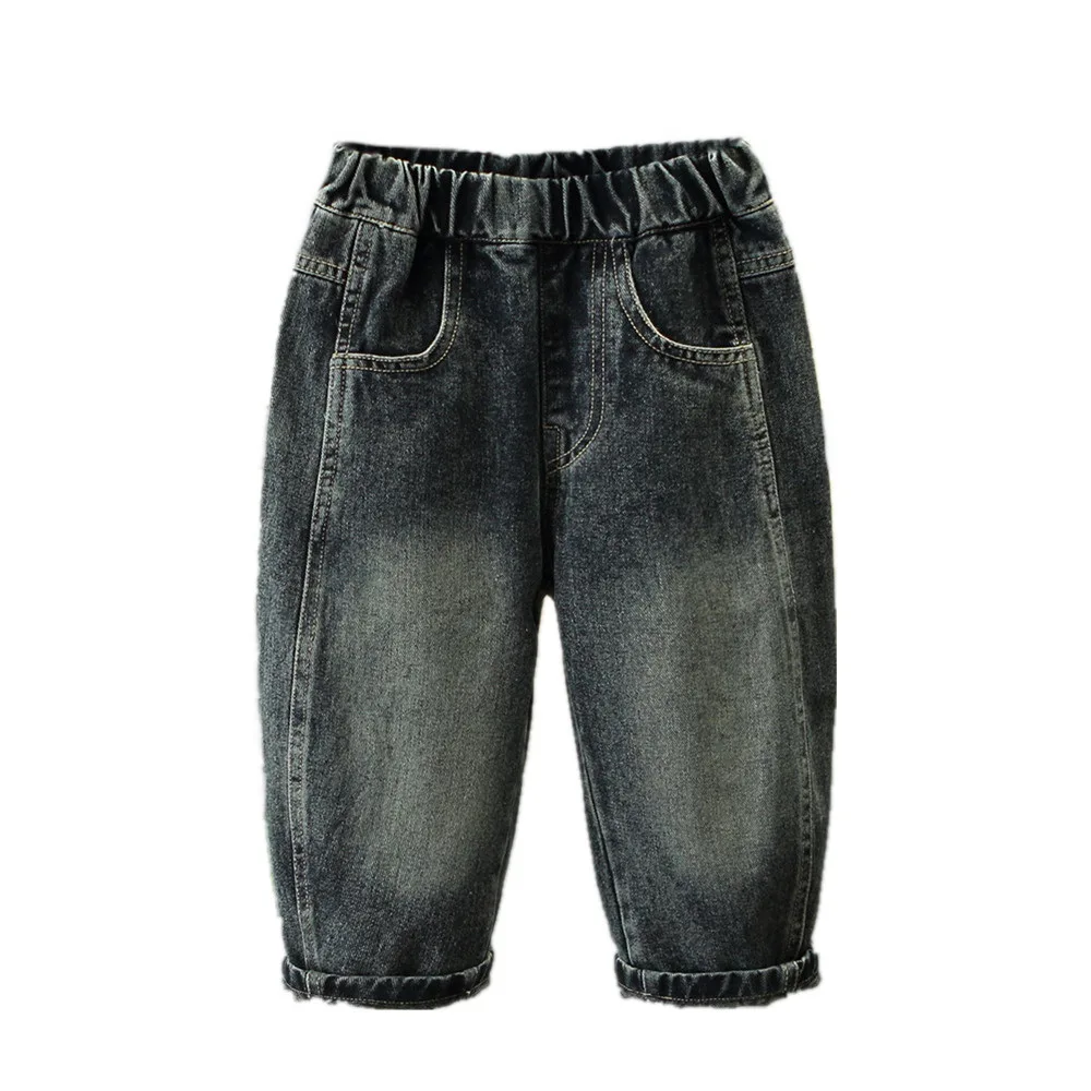 

Детские джинсы, детские прямые брюки для мальчиков, весенне-осенняя версия 202, джинсы из чистого хлопка, рабочая одежда, брюки, От 2 до 10 лет