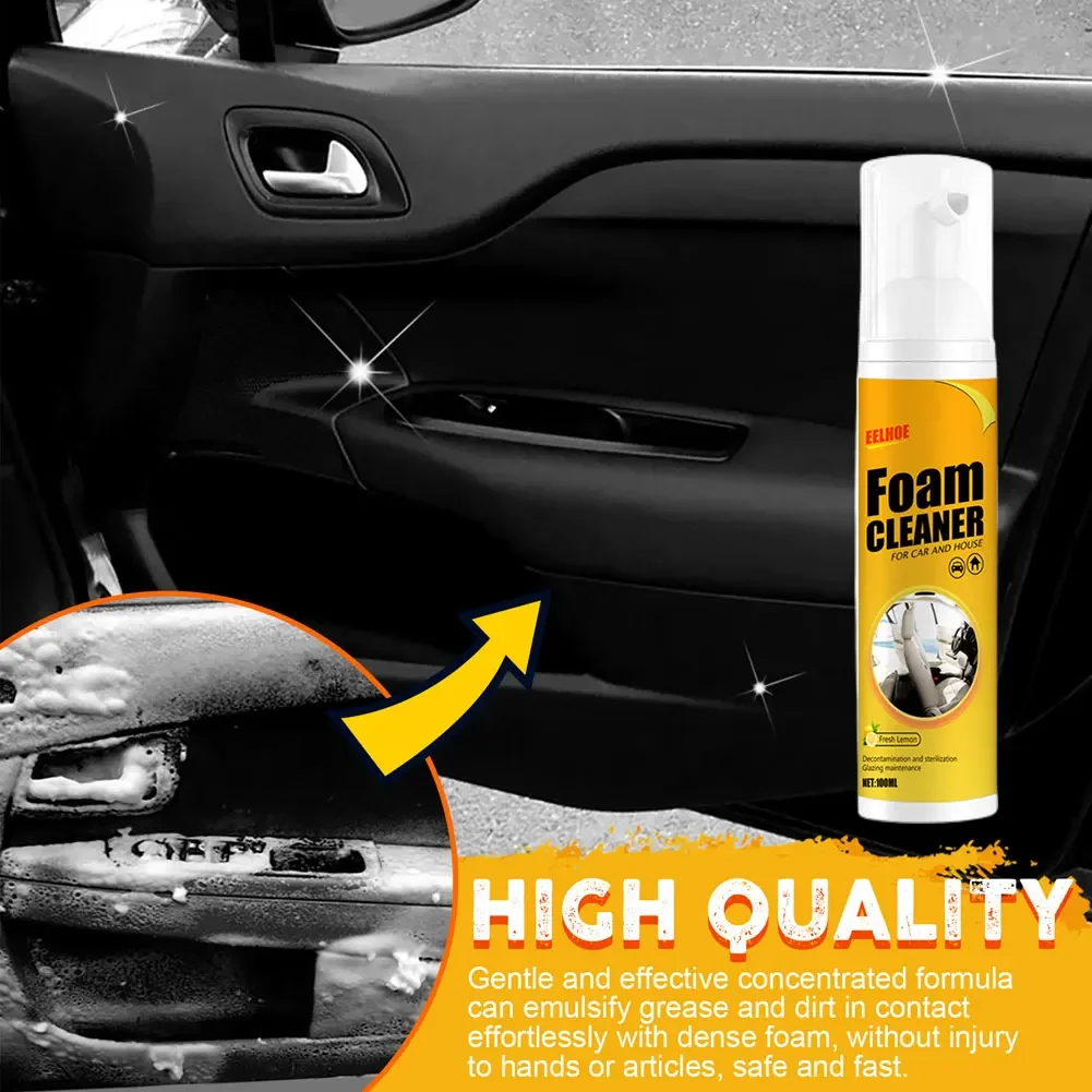 30/60/100ML Multi-Purpose Foam Cleaner Leather Clean Remover Spray Car Wash Auto Interior Household Cleaners Stain Removal