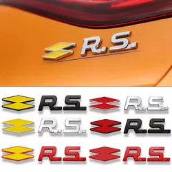 3D araba Metal GT RS hattı Logo çıkartmaları amblem rozet Sticker için Renault Logan Clio Megane 2 3 4 Koleos şekillendirici...