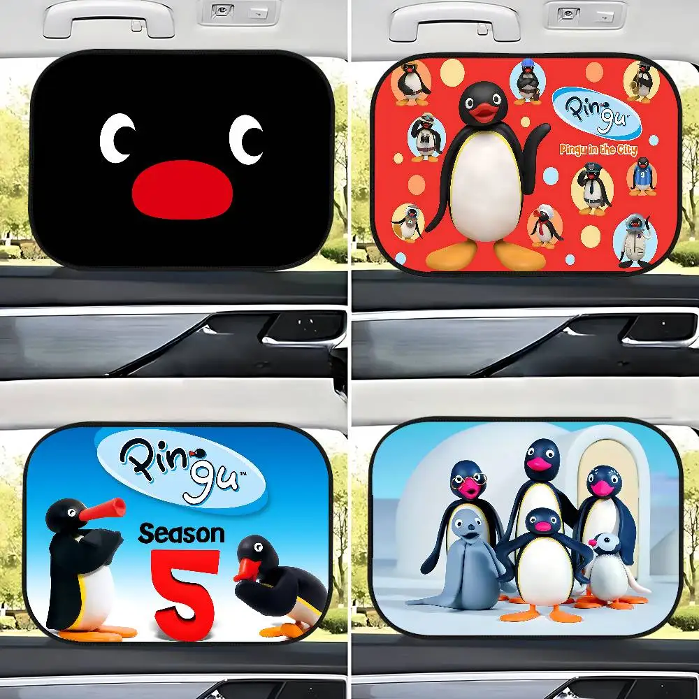 

P-PinguS Cartoon Generic Car Window Shades Sun Covers Seat Sun Protection Static Cling Cars Shades Blackout For Vehicles