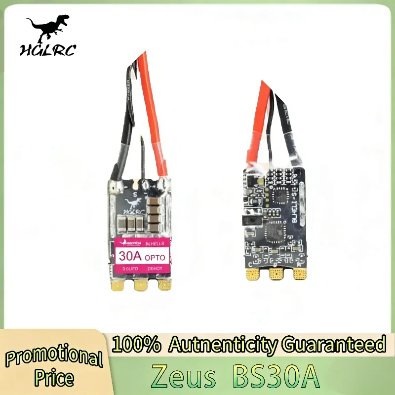 

HGLRC 30A 30AMP 3-5S BLHELIS 16.5 BB2 DSHOT600 Brushless ESC for RC FPV Racing Freestyle Drone