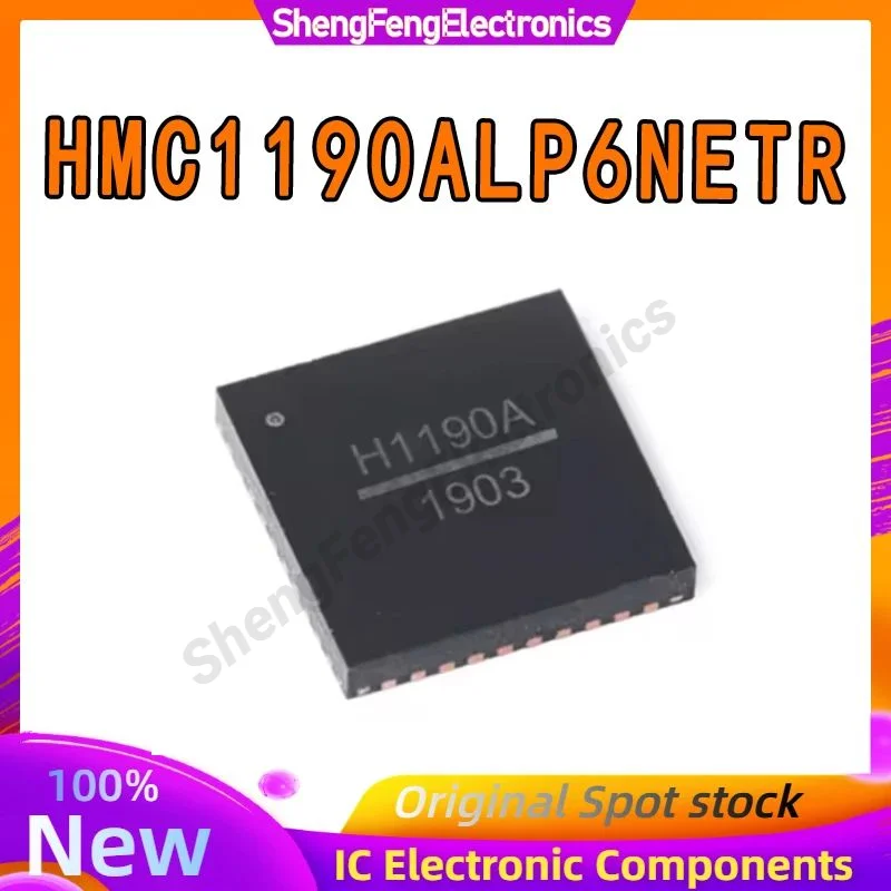 

100% new original HMC1190ALP6NETR screen printed H1190A RF microwave chip QFN-40 packaging