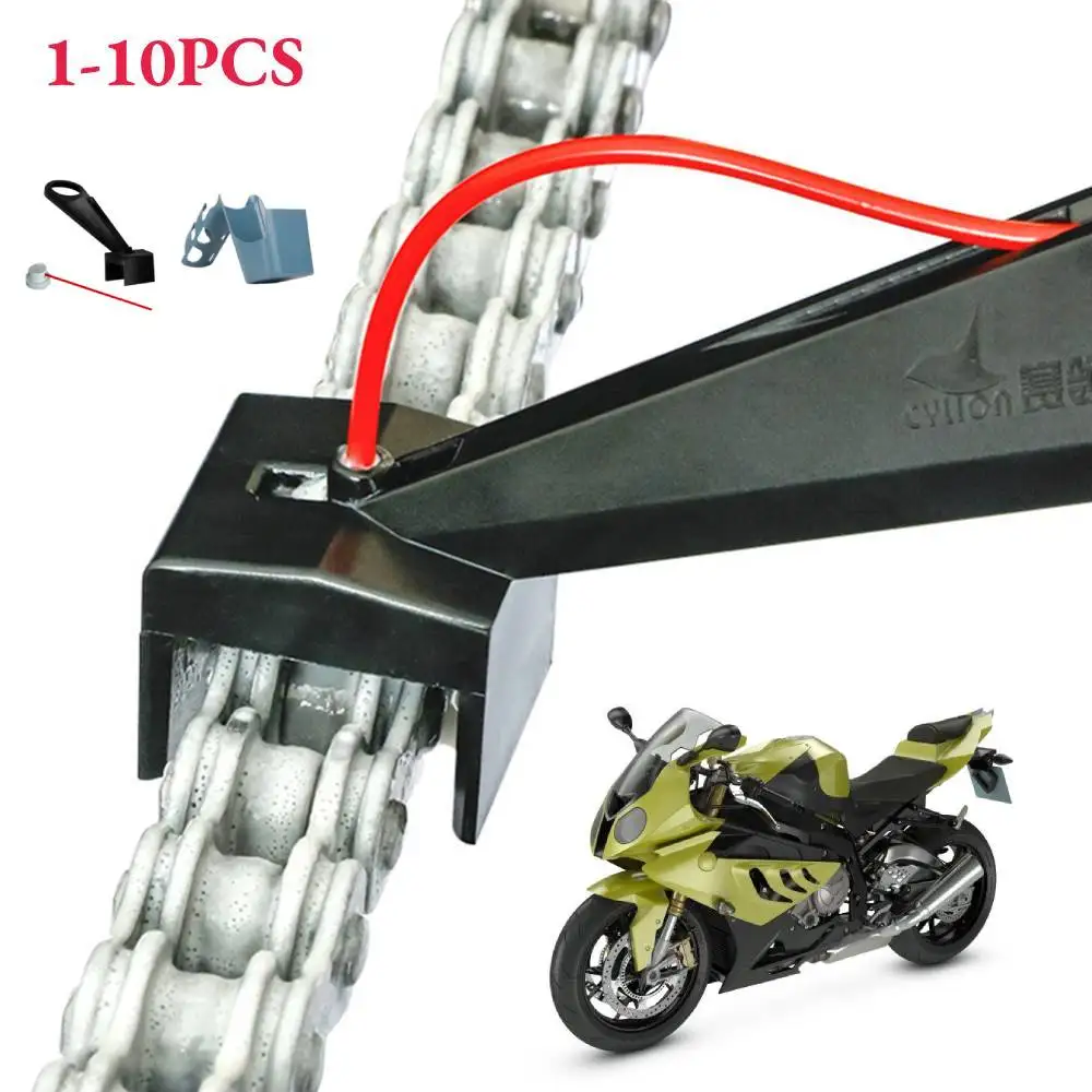 1-10pcs Motorcycle Chain Lube Applicator Mess-Free Chain Wax Chain Cleaner Attachment Motorcycle Chain Oiler Spray Gear