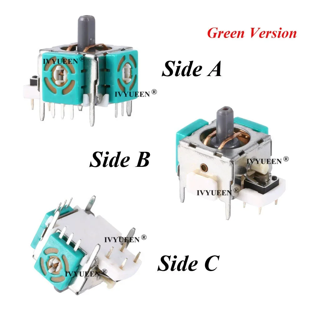 IVYUEEN 2 X 3D Analog Stick Sensor Potentiometers + 2 X Thumb Sticks ฝาปิดสำหรับ Microsoft Xbox 360 Controller Repair อะไหล่