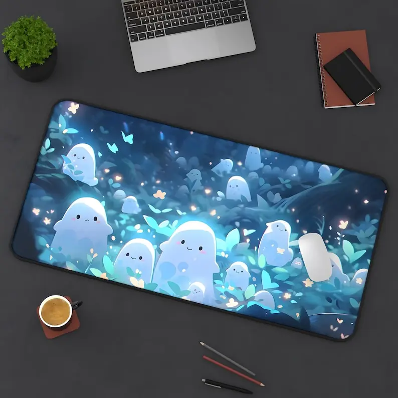 

Cute Ghost Pattern Mouse Pad, Office Decoration Mat, Non-slip Waterproof Game Desk Mat, Perfect Gift for Halloween Lovers