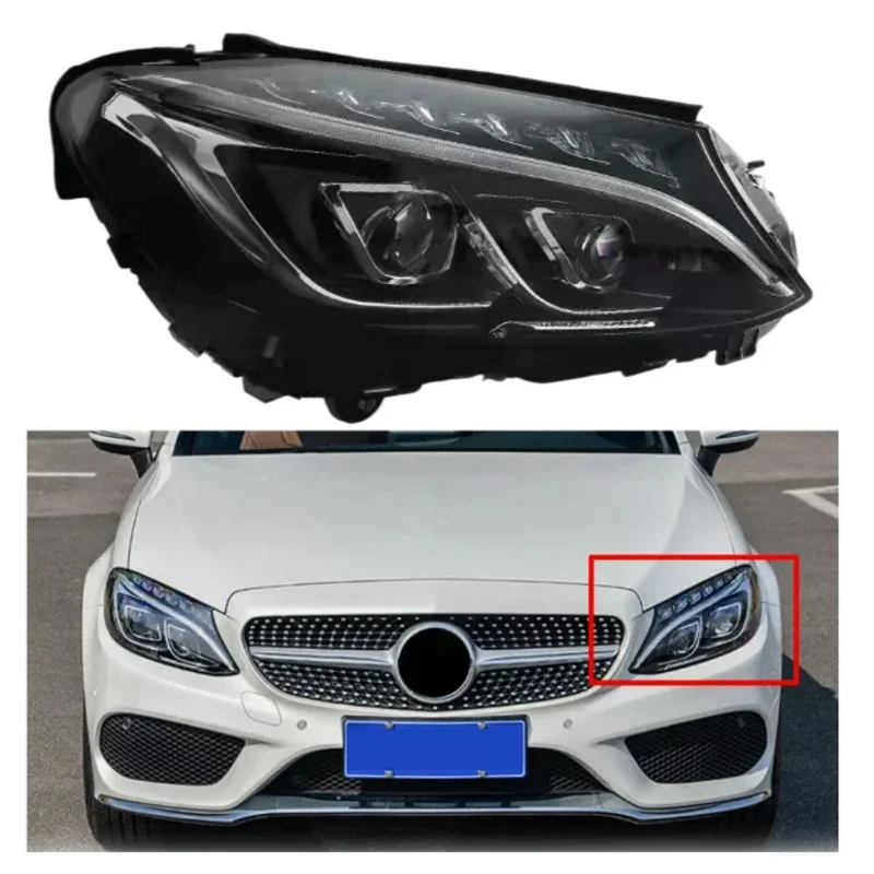 

W205 C Class Headlight Head Lamp LED High for C180 C200 C260 C280 C300 2015 2016 2017 2018 2059067902 2059068002