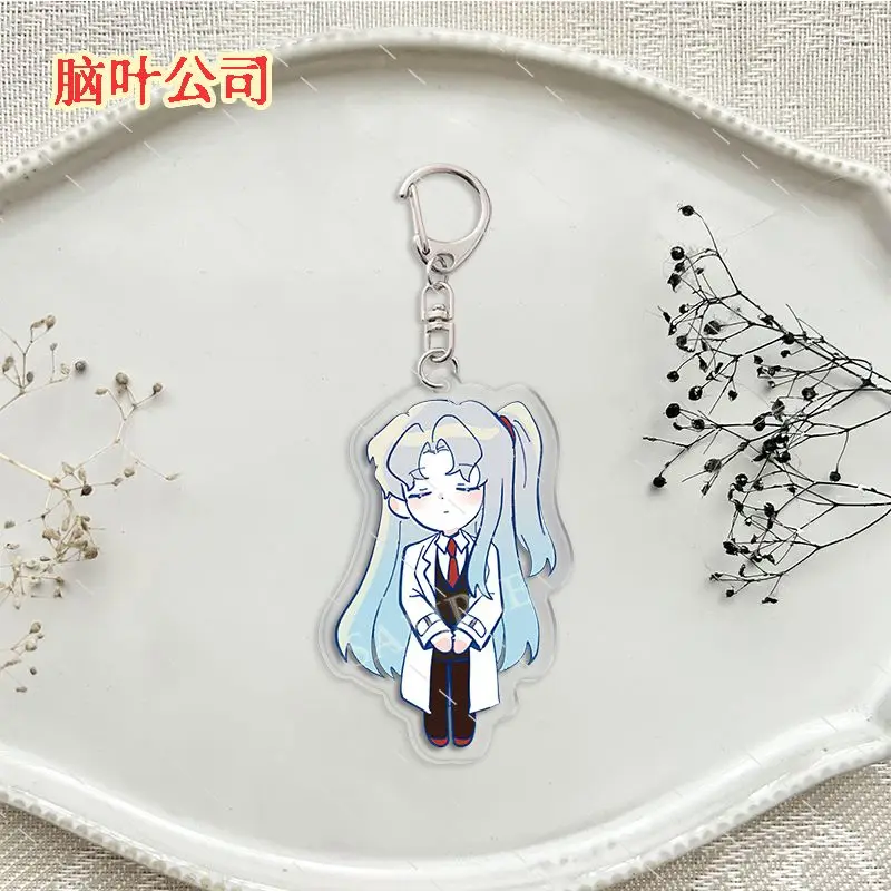 Lobotomy Corporation تأثيري الاكريليك قلادة أنيمي مفتاح سلسلة الاكريليك سلاسل المفاتيح حامل معدني خاتم مفتاح هدايا