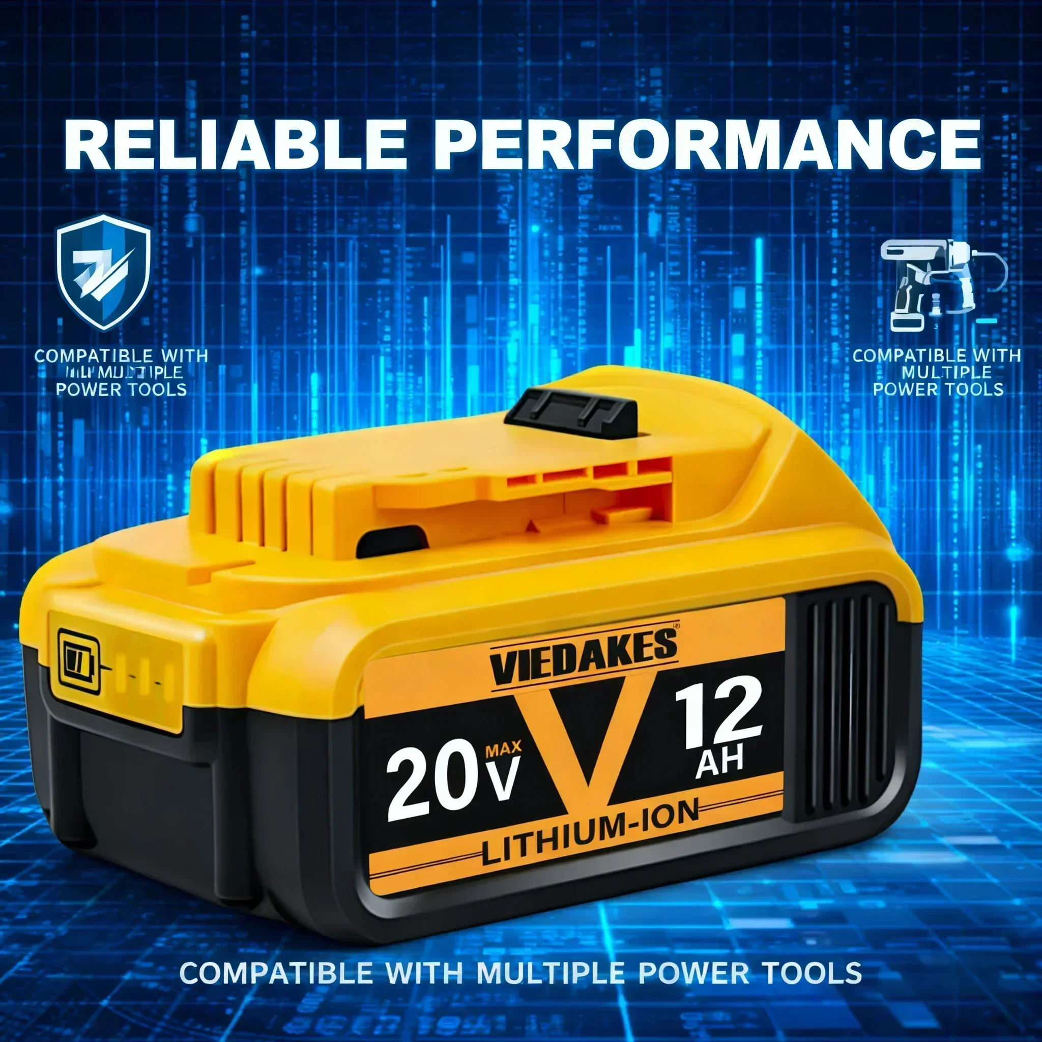 ✅20V 12Ah Battery for DeWalt Power Tools DCF887 DCG405 DCD791 DCF922 20V Lithium Battery Replacement⚡very good tool battery🔨 - view 4