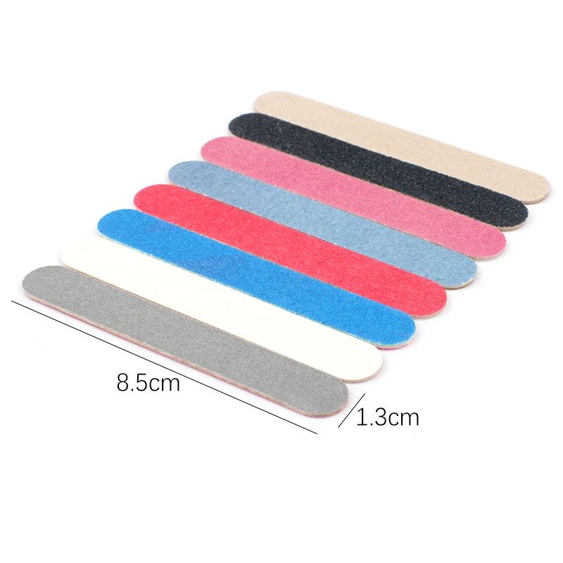 100 stks/pak Mini Houten Nagelvijlen dubbelzijdig Rechte Sticks Wegwerp Houten Cuticle Remover Buffer Slijpen Manicure Gereedschap