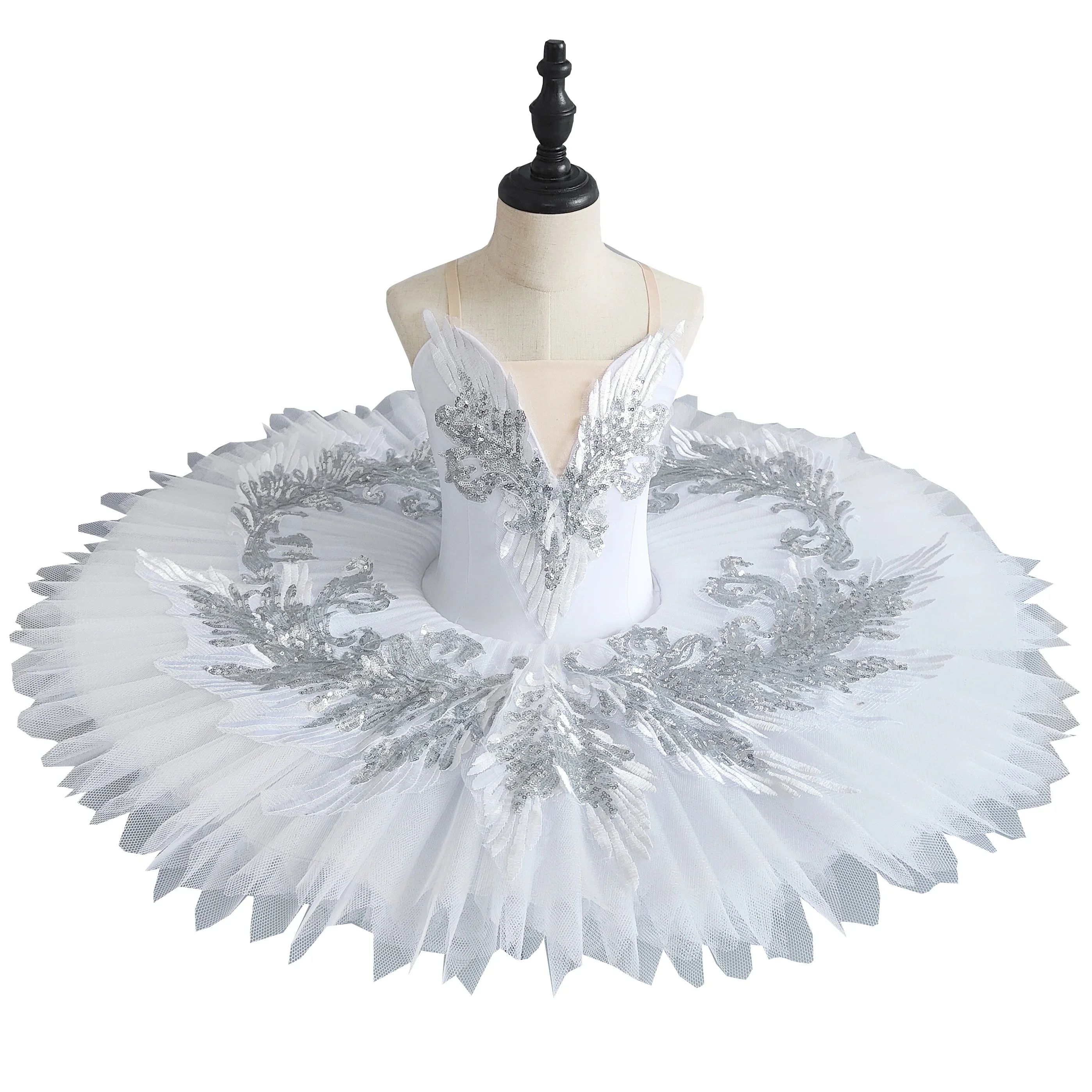 Tutu di balletto Bianco Il Lago dei cigni Pancake Tutu Ballerina Costumi di danza del partito Vestito da balletto Ragazze Donne Adulti Bambini Professionale