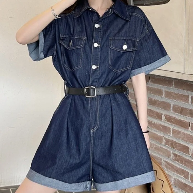 

Jumpsuit Women's Summer Thin Jumpsuit Chic High-End Design Sense Younger Tooling One-Piece Shorts Suit