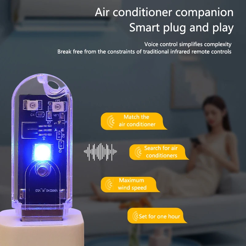 Voice Control USB LED Book Lights 5V Power Colorful Switching Flicker-Free Input USB Night Light