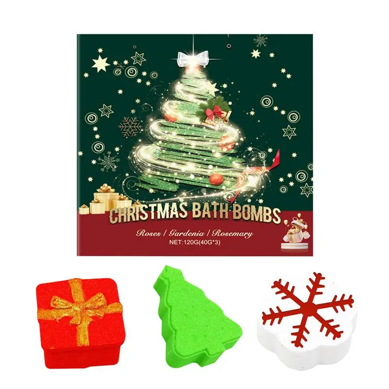 Christmas Bath Ball Set Natural Shower Balls Scented Shower Bath Balls Christmas Natural Bubble Bath Ball Set For Women