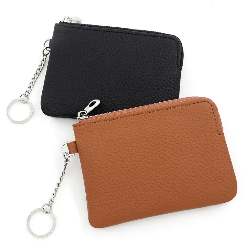 Fashion Leather Women's Wallet Purse Zipper Coin Purse Coin Wallet Keychain Card Cash Holder Change Purse