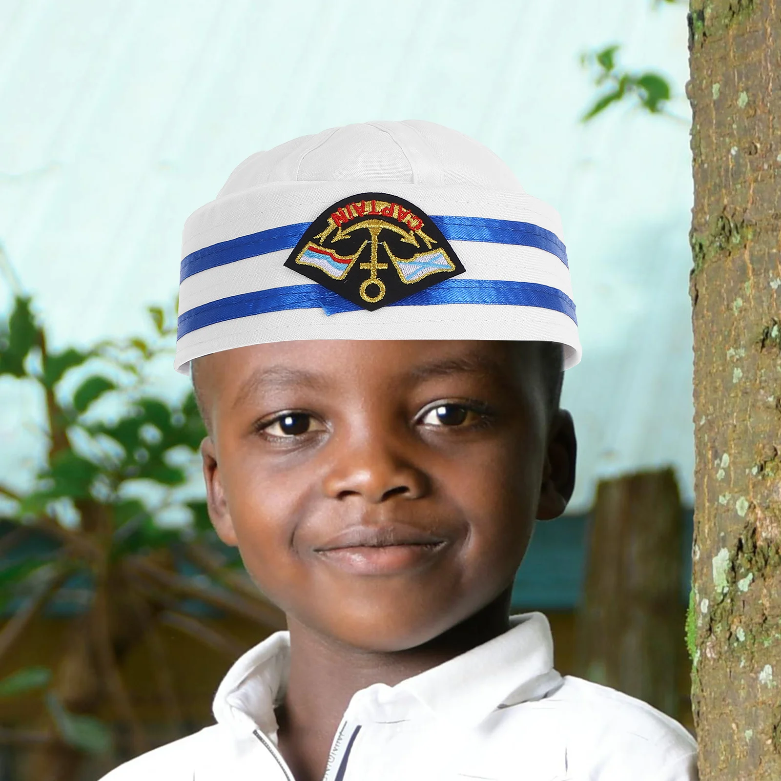 قبعة بحار 54 سنتيمتر مزيج القطن قبعة يخت شارة مطرزة للجنسين البحرية الكابتن البحرية يخت قبعة حفلة عسكرية