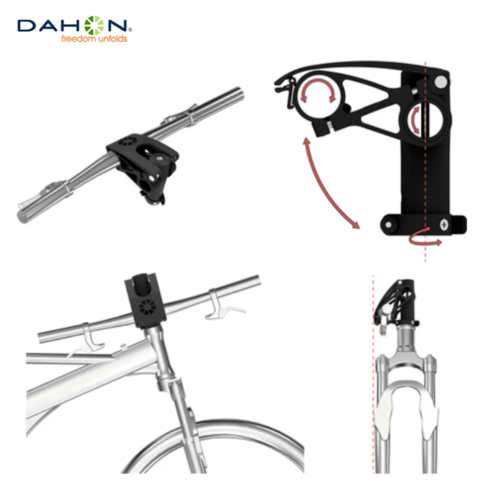 DAHON MTB Stem Bicycle 28.6/31.8mm with Quick Release Height Adjustable Angle Handlebar Stem Folding Bike Riser