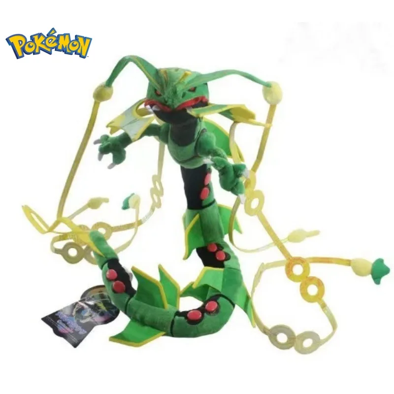 80cm Pokemon Sky Dragon Plush Toys Cartoon Cute Rayquaza Plush Doll Soft Stuffed Kawaii Anime Dragon Doll Birthday Gift For Boys