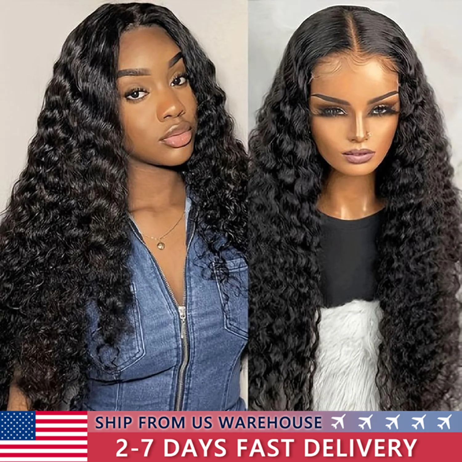 13x6 Hd Lace Curly Wigs Human Hair Deep Wave Frontal Wig 30 Inch Water Wave 5x5 Glueless Lace Closure 100% Full Human Hair Wig