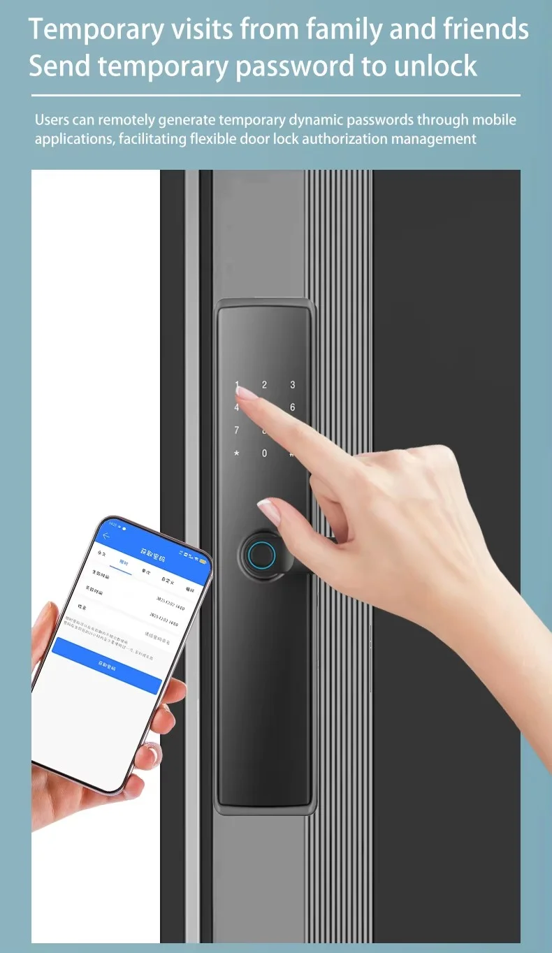 Glomarket 3d распознавание лиц биометрический отпечаток пальца умный дверной замок Tuya Wi-Fi тонкие цифровые замки