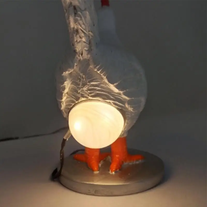 Lámpara de huevo de pollo, huevo de gallo, luz LED de noche, lámpara de mesa de resina USB, dormitorio, sala de estar, escritorio, adornos nórdicos, decoración del hogar