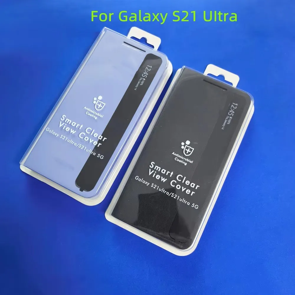Original para Samsung Galaxy S21 Ultra 5G espejo Smart View Flip Case LED cubierta S-View fundas de alta calidad S21UItra EF-ZG998 y caja