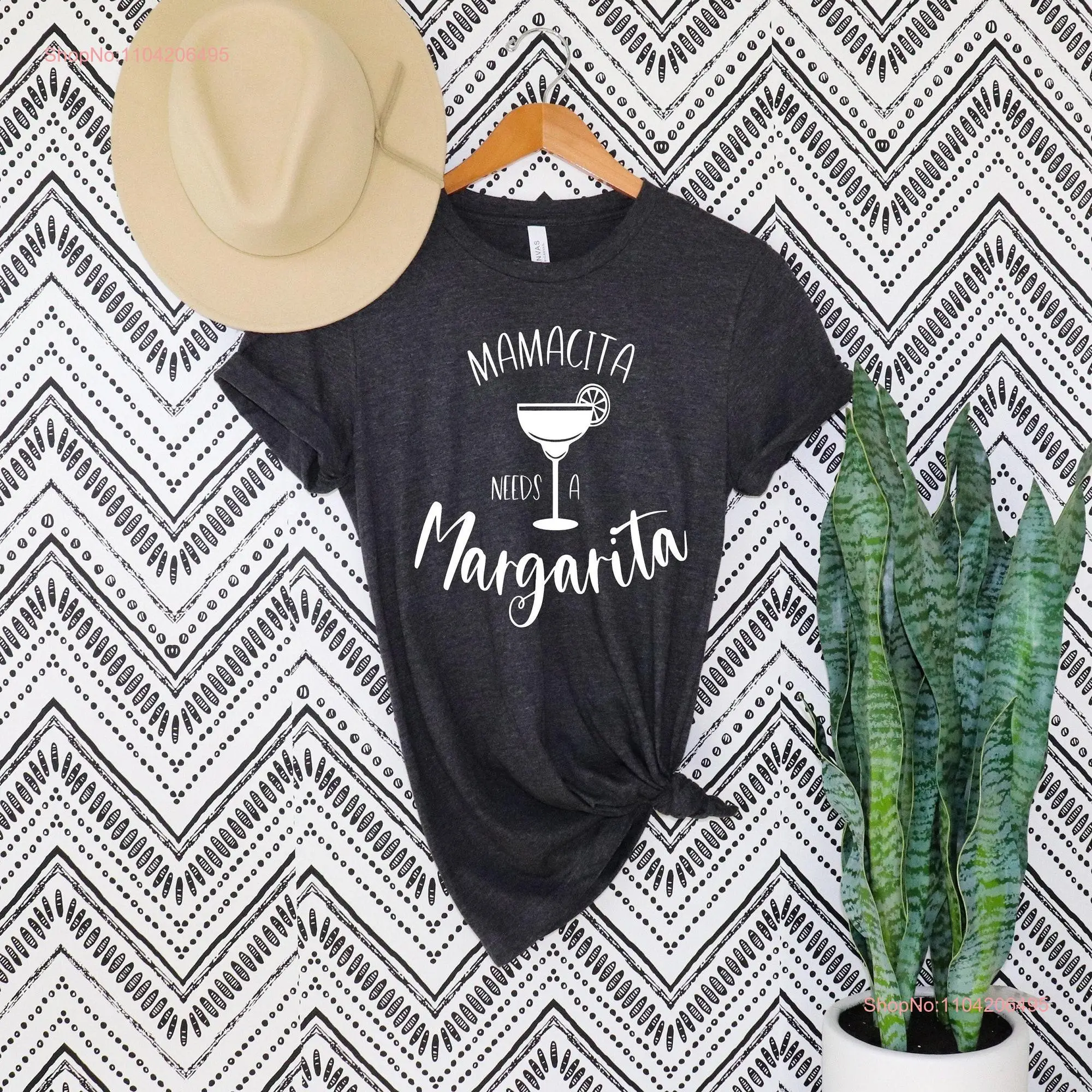 Mamacita Needs a Margarita T Shirt Funny Mom for Wife First Mother's Day Cinco De Mayo Fiesta long or short sleeves