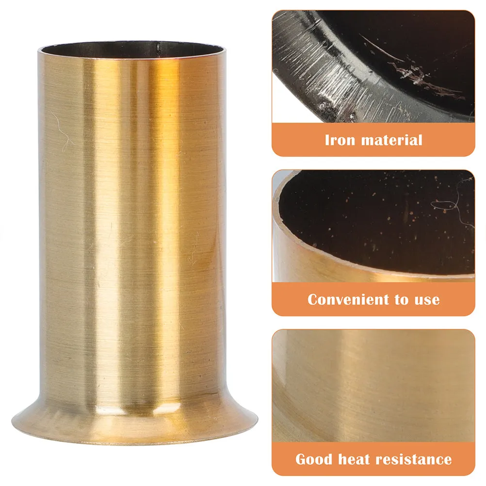 10Pcs Crystal Chandelier Base Cover Iron Lamp Tube Replacement Flanging Sleeve Lamp Holder Tube Lighting Parts for Home