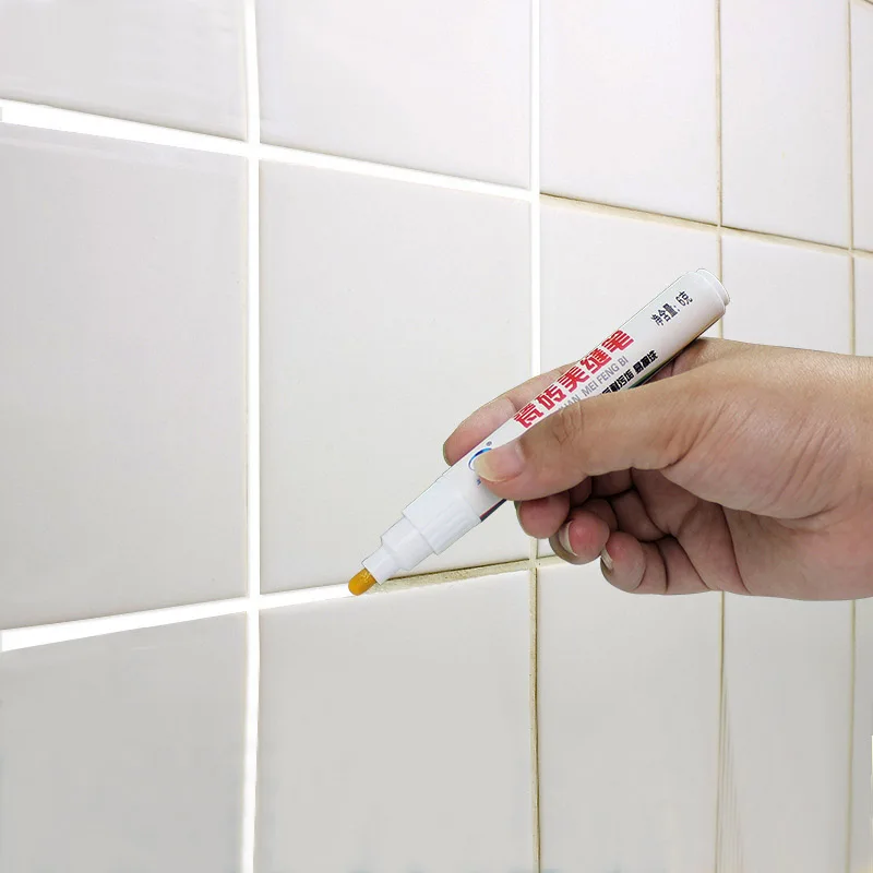 5 Color White Waterproof Tile Marker Grout Pen Wall Mending Seam Pen For Tiles Floor Bathroom Decontamination Seam Repair Tools