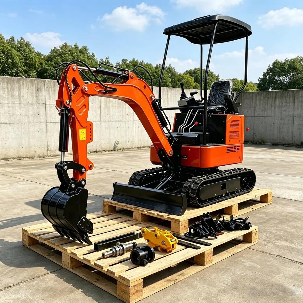 

1.7/1.5Ton Mini Excavator Excavadora DieselConstruction Machine For GardenEscavatoreThumb Clamp Added