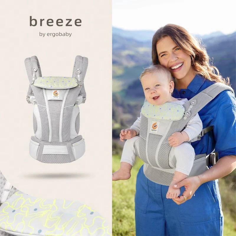 Ergobaby All Carry Positions Ademende draagzak van mesh, verbetering van de lendensteun en de luchtstroom (7-45 pond)