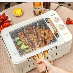 Skewers Machine Automatic Rotating Barbecue Machine Household Smokeless Barbecue Oven Electric Barbecue Plate Pot Roast