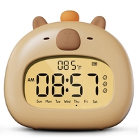 Capybara Alarm Clock For Kids, Ready To Rise Children's Sleep Trainer, Dimming Night Light 1PCS A