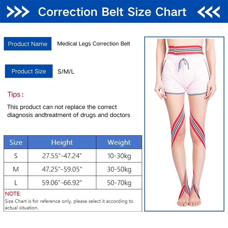 Adjustable Children O/X Leg Shape Correction Belt-For Bowed Knee Valgum Straightening Posture Corrector for Men Women