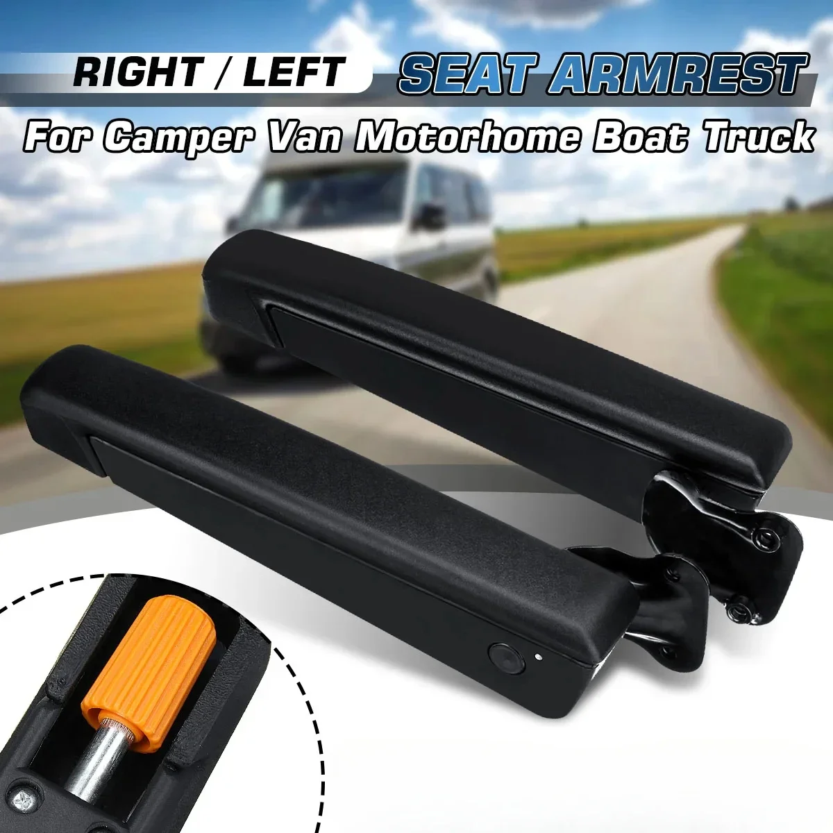 Universal Adjustable Car RV Seat Armrest Hand Rest Holder Arm Support For Camper Van Motorhome Boat Truck Bus