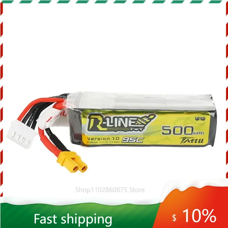 Gens Ace Tattu R-Line 1.0 LiPo Rechargeable Battery 500mAh 95C 1S 2S 3S1P for RC FPV Racing Drone Quadcopter