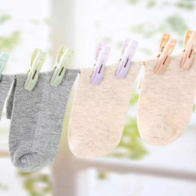 30 Stuks Plastic Wasknijpers Wasgoed Wasknijpers Organizer Quilt Handdoek Clips Lente Met Mand Cabides Hanger