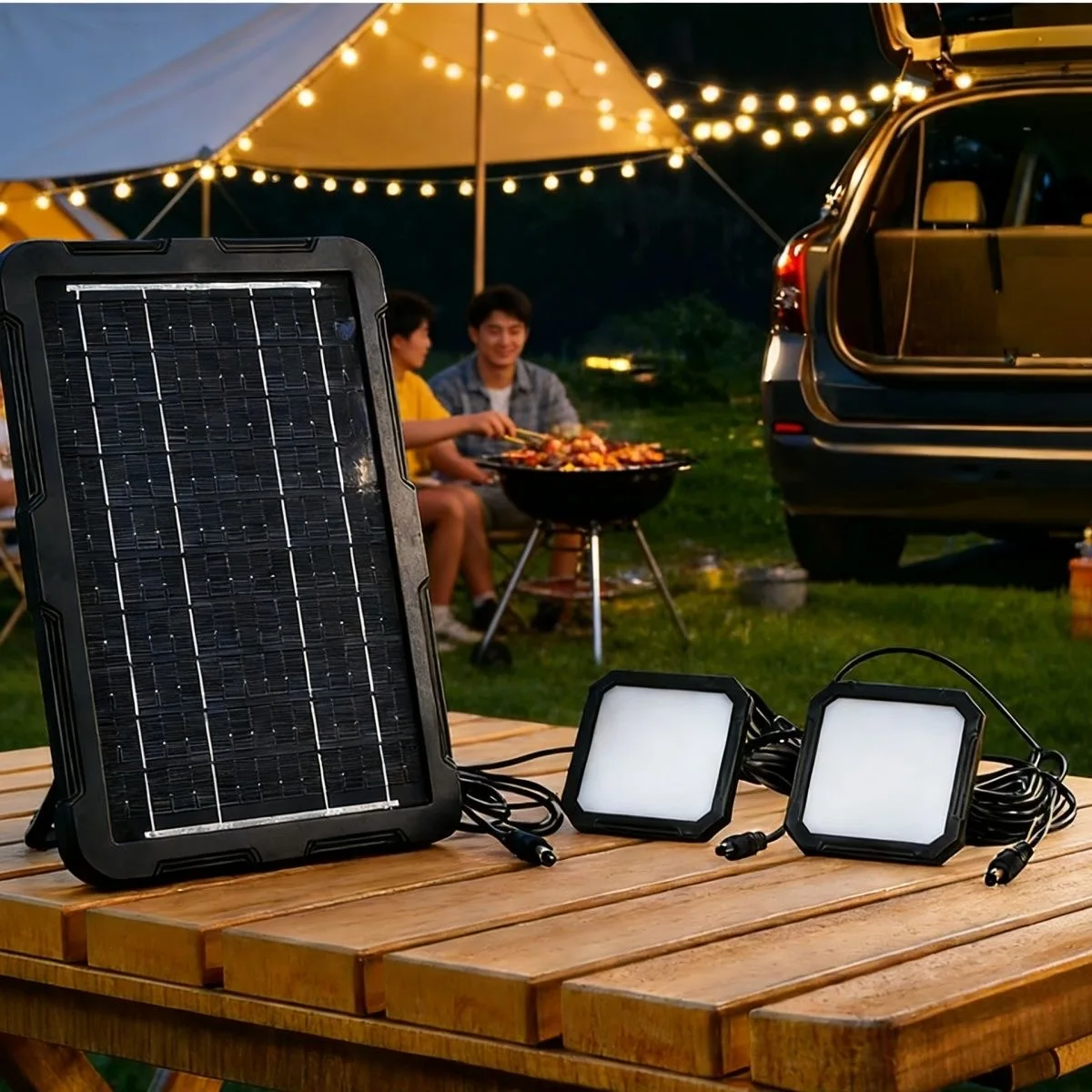 Solarlampe für Außen, Tragbare Dimmbare Solar-Pendelleuchte für Zelt, Terrasse, Wohnmobil, Outdoor-Wandern und Notbeleuchtung
