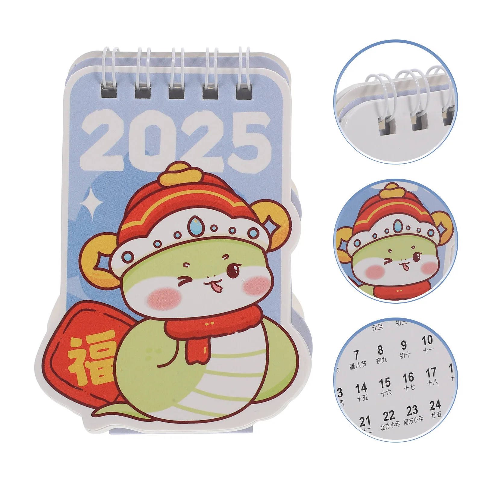 Desk Calendar 2024-2025, Foldable Cartoon Design for Office Home Classroom, Mini Standing Monthly Planner