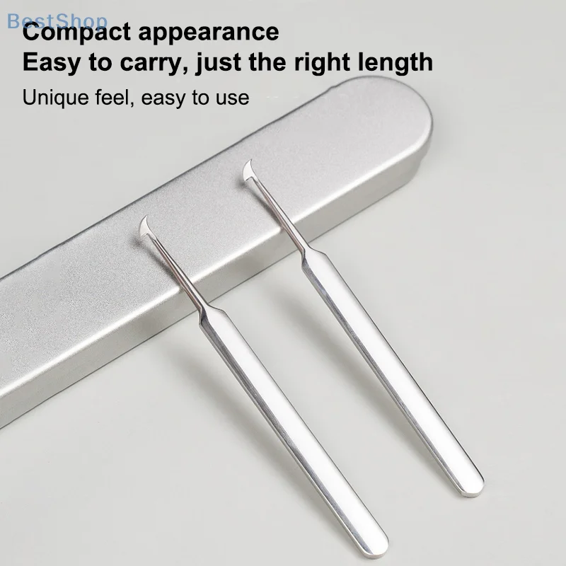 Rimozione di punti neri Estrattore di comedoni Rimozione per imperfezioni Rimozione di punti bianchi Cura della pelle del viso con scatola Strumento per aghi per l'acne