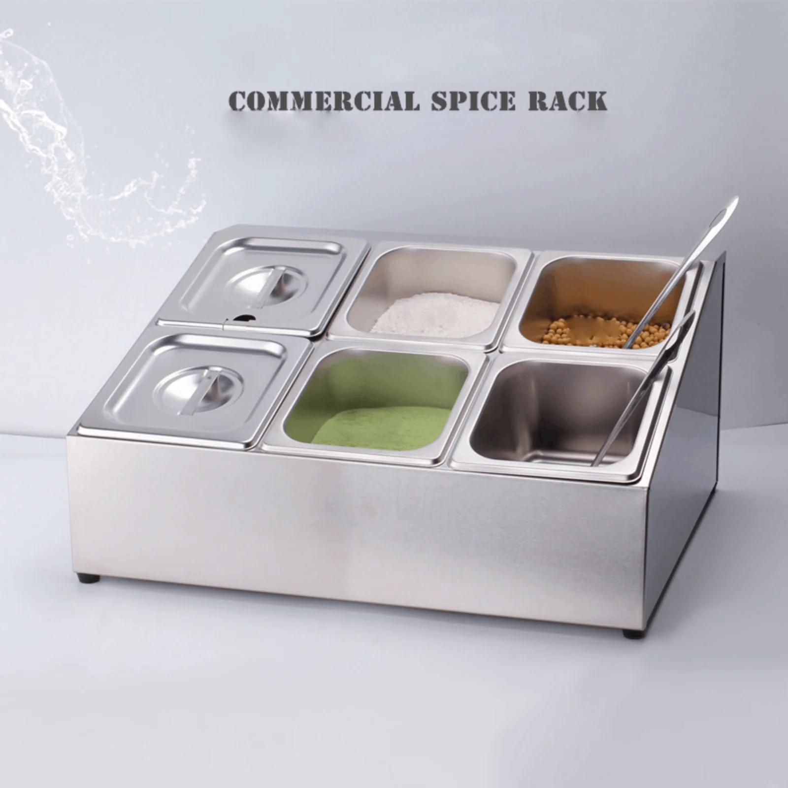 Commercial Jams Box Removable Containers Condiment Caddy Condiment Set for Outdoor Milk Tea Shop Restaurant Bar Commercial