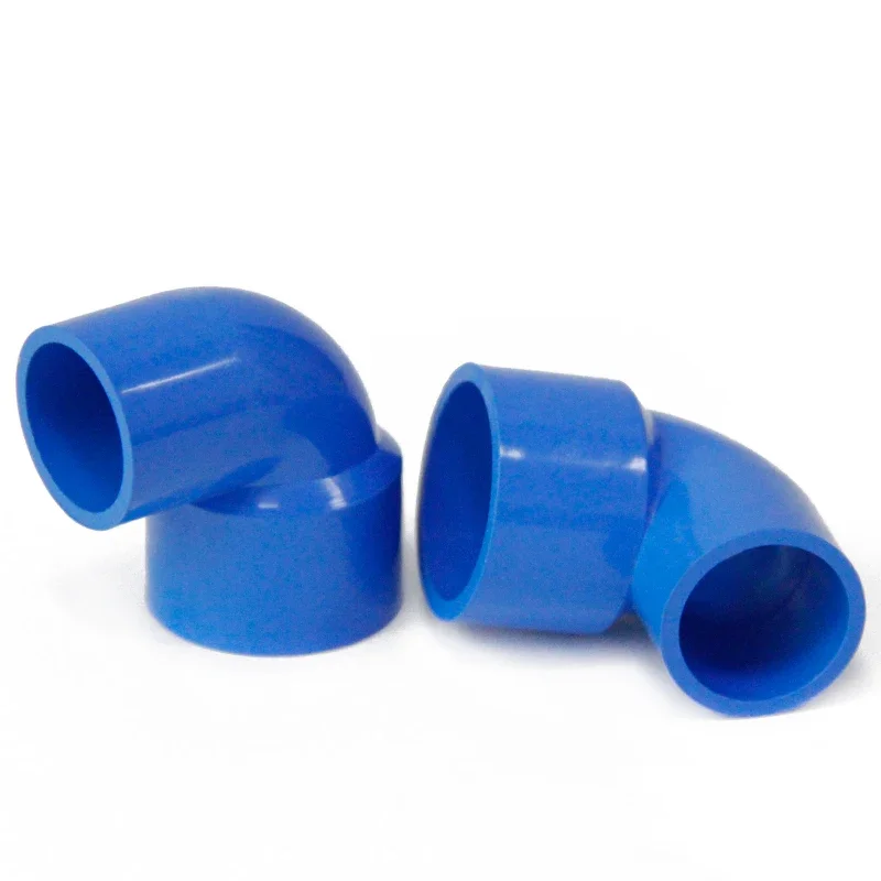 1Pcs PVC Reducer Elbow 90 Degree Reducing Bend Pipe Fitting Water Supply 20 25 32 Blue