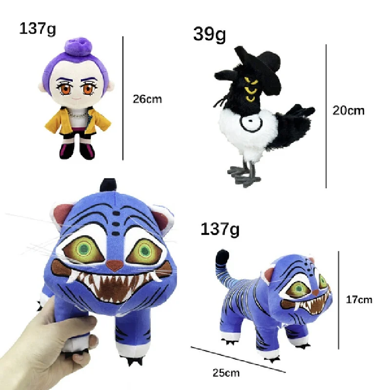 

K-POP Demon Hunters Girl Group Plush Toy Tiger Magpie Character Stuffed Animal Doll Inspired Collectible Gift for Fans