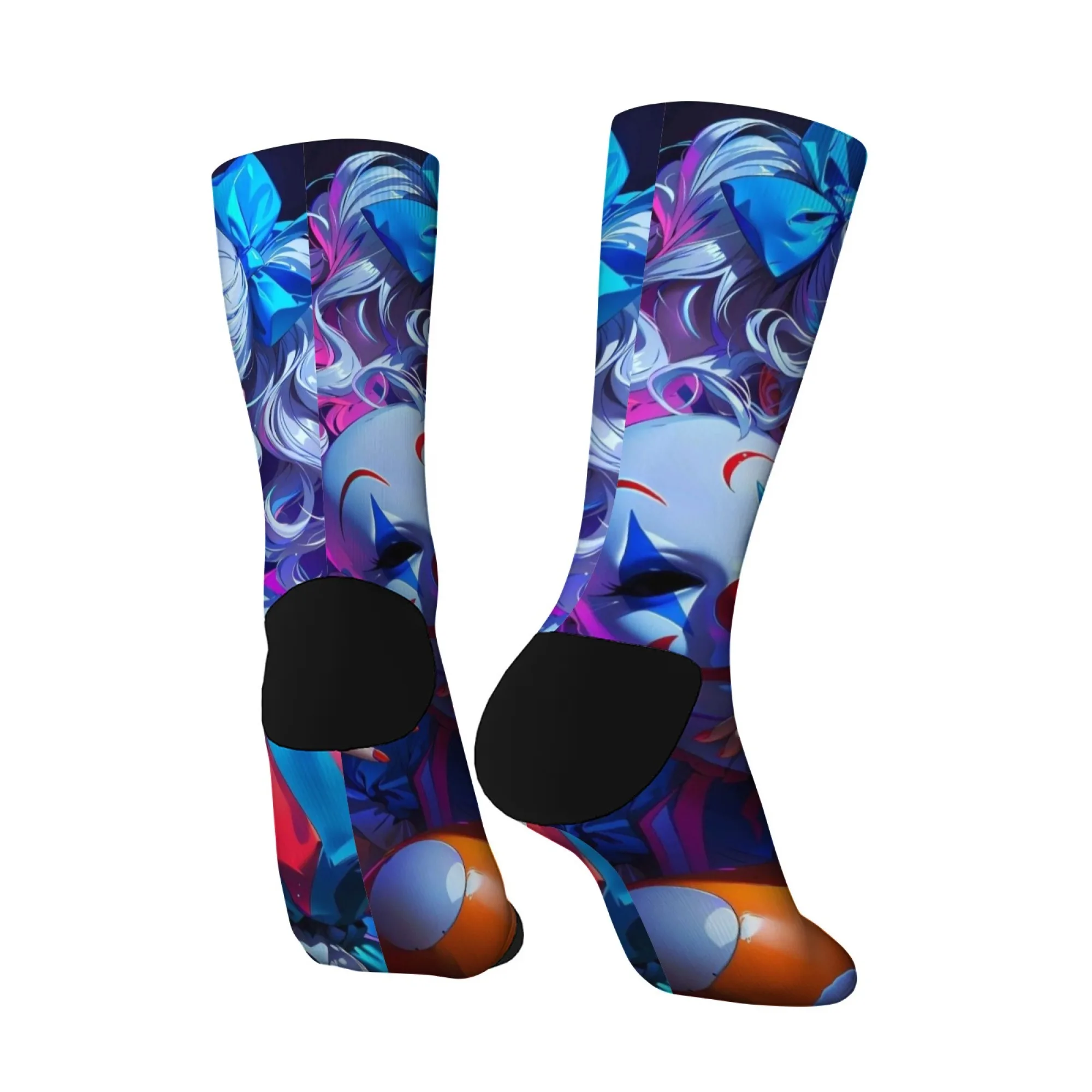 جوارب دائرية دافئة ذات طابع مهرج فني، ملابس خروج ناعمة قابلة للتنفس، مثالية للحفلات، هدايا مجنونة، ملابس رياضية خارجية يومية