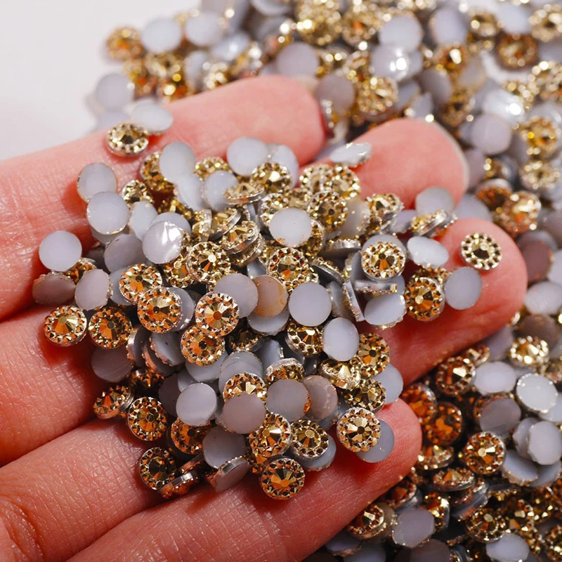4mm/5mm/6mm Sunflower Nail Rhineston Cone Flower Faceted Jelly AB Resin Crystal Flatback Cloth Decorations Nonhotfix Rhinestones