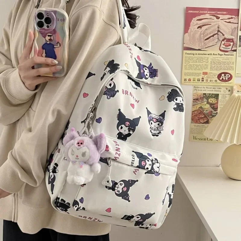 Sanrio Kawaii Hello Kitty Cartoon Backpack, Cute School Bag for School Boys Girls Kids School Bag Kids Gifts