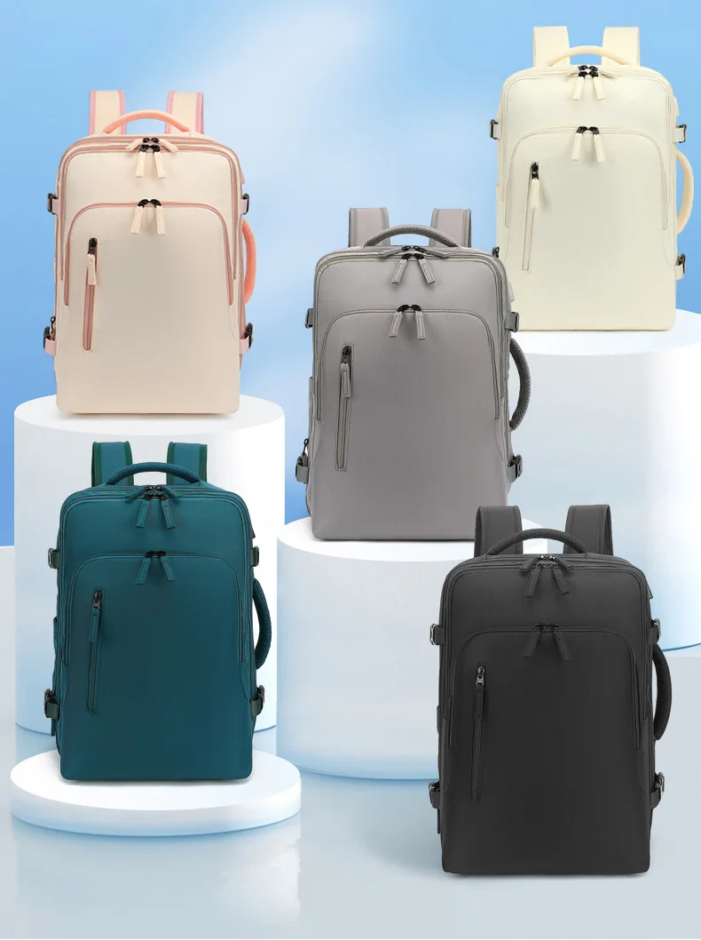 حقيبة ظهر للسفر، حقيبة ظهر محمولة سعة 40 لترًا، يمكن أن تحمل أجهزة الكمبيوتر المحمولة مقاس 16/17 بوصة، وحجرة كمبيوتر مستقلة، مع شحن USB #2